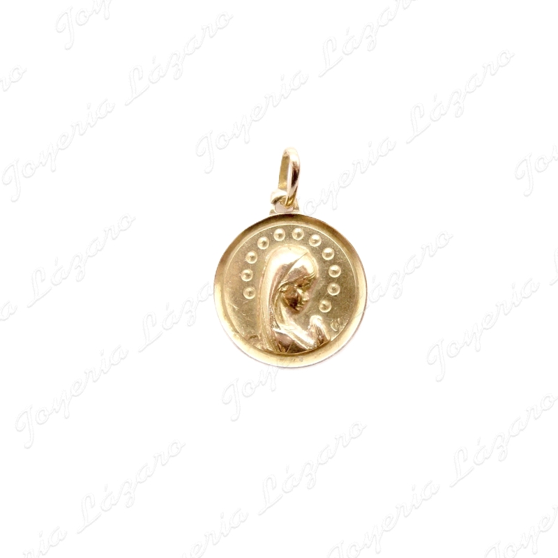 MEDALLA ORO 18KT OCASION 18MM VIRGEN NIÑA