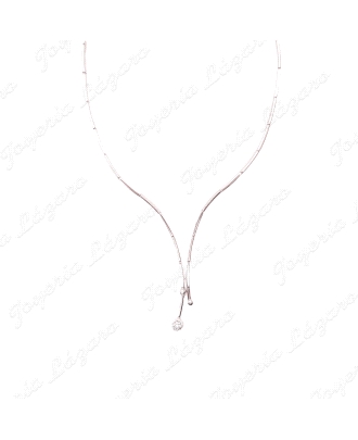 GARGANTILLA ORO 18KT BLANCO OCASION, SEMIRIGIDA CORBATIN ROSETON CIRCO