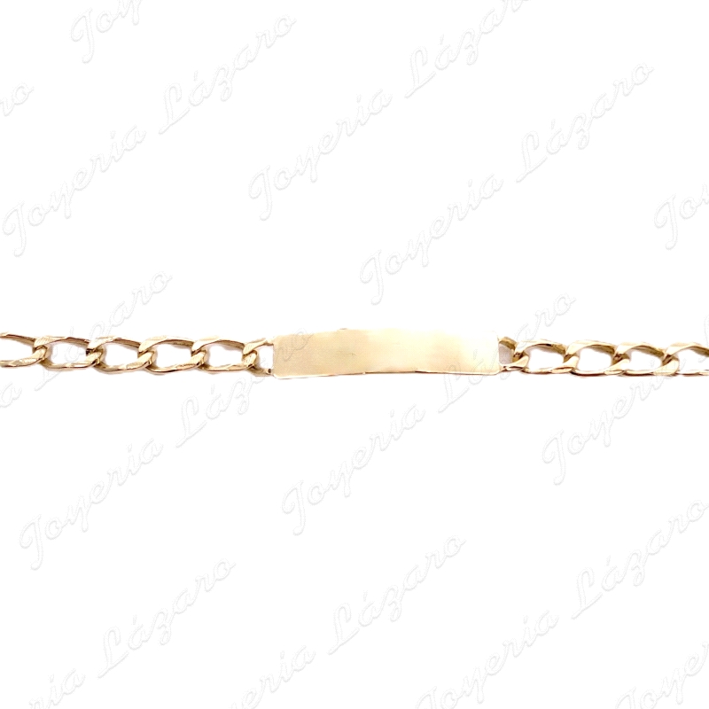 ESCLAVA ORO 18KT OCASION  CHCPA BRILLO BARBADA TALLADA MACIZA C. CAJA