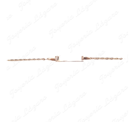 ESCLAVA BEBE ORO 18KT OCASION FORZADA PLACA RECTANGULO RECTA