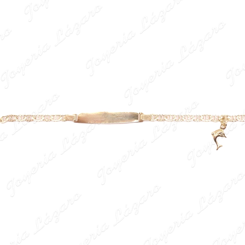 ESCLAVA BEBE ORO 18KT OCASION 2 POSTURA CON DELFIN