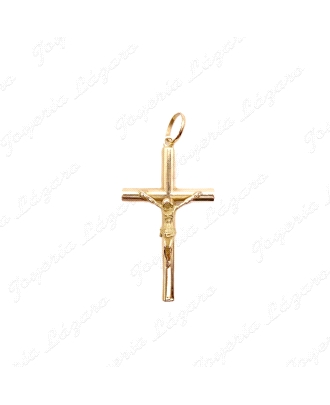 CRUZ ORO 18KT OCASION CON CRISTO TUBO 25X45MM SIN ASA