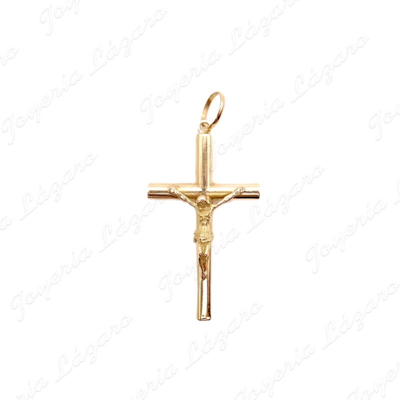 CRUZ ORO 18KT OCASION CON CRISTO TUBO 25X45MM SIN ASA