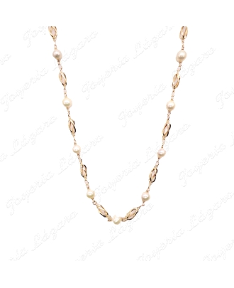 COLLAR ORO 18KT OCASION JAULAS+ PERLAS FANTASIA