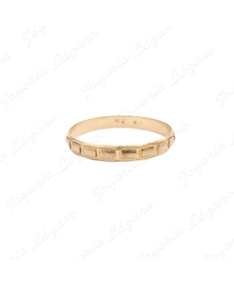 ALIANZA ORO 18KT OCASION 3MM RECTANGUOS EN RELIEVE