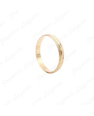 ALIANZA ORO 18KT OCASION 3MM TALLADO OVALOS