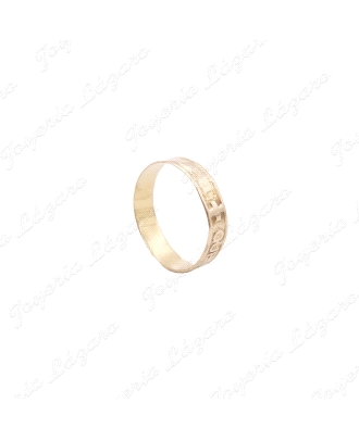 ALIANZA ORO 18KT OCASION PLANA INSCRIPCION +QUE AYER,-QUE MAÑANA