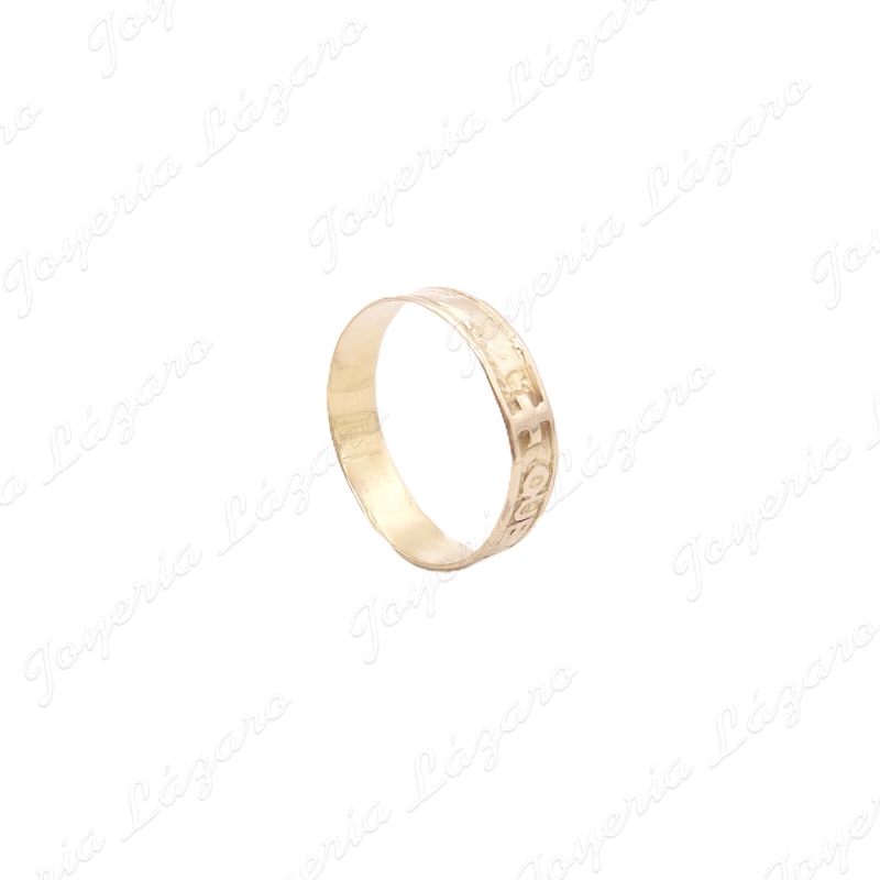 ALIANZA ORO 18KT OCASION PLANA INSCRIPCION +QUE AYER,-QUE MAÑANA