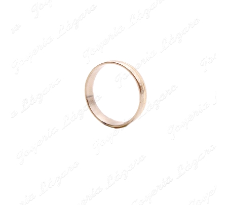 ALIANZA ORO 18KT OCASION 4MM BICOLOR SUROC AMARILLO EN CENTRO