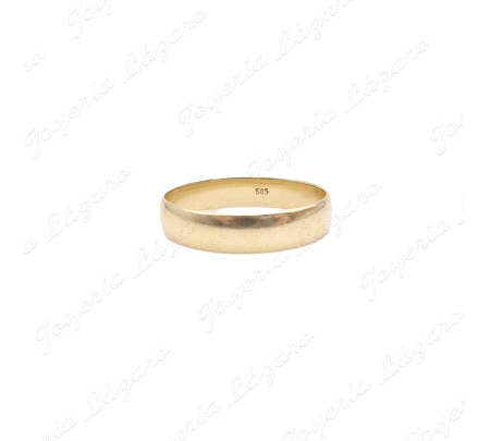 ALIANZA ORO 14KTS USADO 1/2 CAÑA 5MM