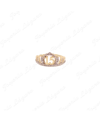 SORTIJA ORO 18 KTS CORONA 15