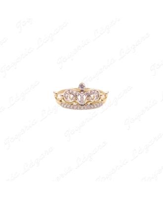 SORTIJA ORO 18 KTS CORONA CIRCONITAS