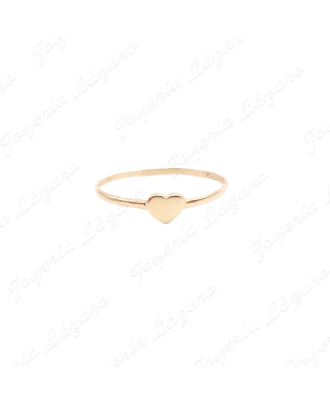 SORTIJA ORO 18 KTS CORAZON LISO EN HILO