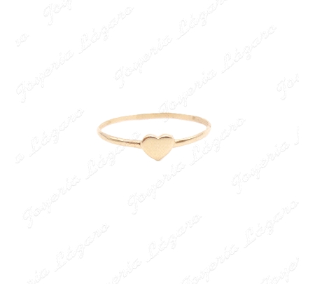 SORTIJA ORO 18 KTS CORAZON LISO EN HILO