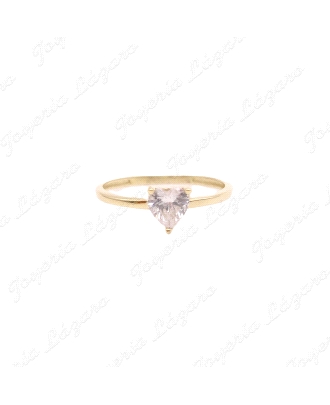 SORTIJA ORO 18 KTS SOLITARIO CIRCO CORAZON