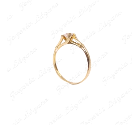 SORTIJA ORO 18 KTS SOLITARIO 4 GARRAS DISEÑO