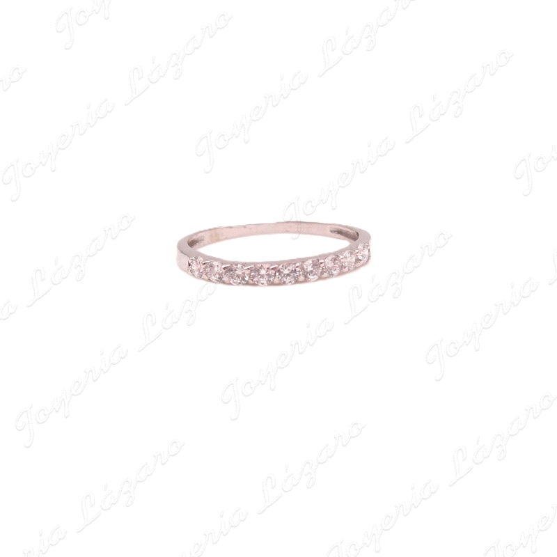 SORTIJA ORO 18 KTS BLANCO 1/2 ALIANZA CIRCONITAS