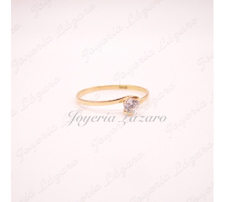 ORO 18 KTS SORTIJA SOLIT. MONTADO AIRE