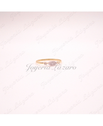 ORO 18 KTS SORTIJA BIC. MICROCIRCO