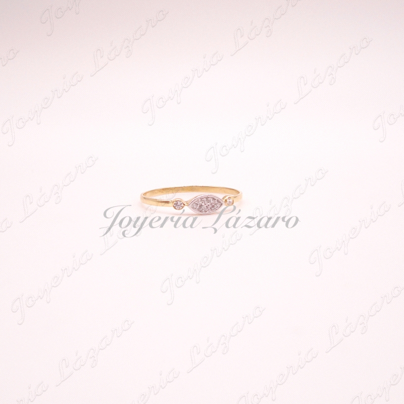 ORO 18 KTS SORTIJA BIC. MICROCIRCO