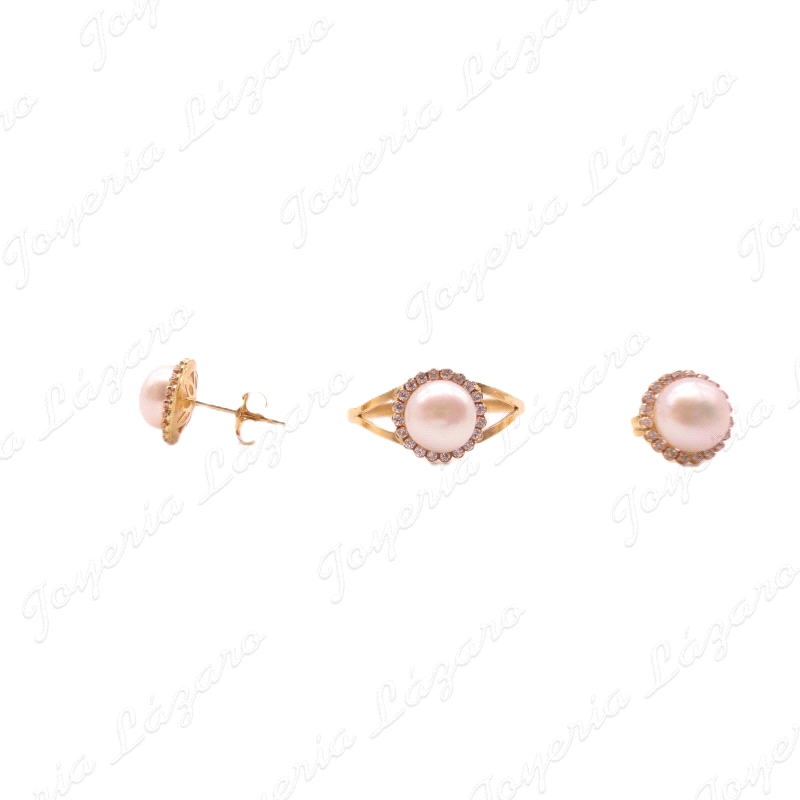 ORO 18 KTS SORTIJA PERLA CIRCO