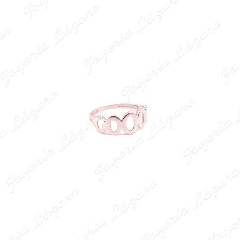 SORTIJA 18KT BL. CIRCULOS OVAL