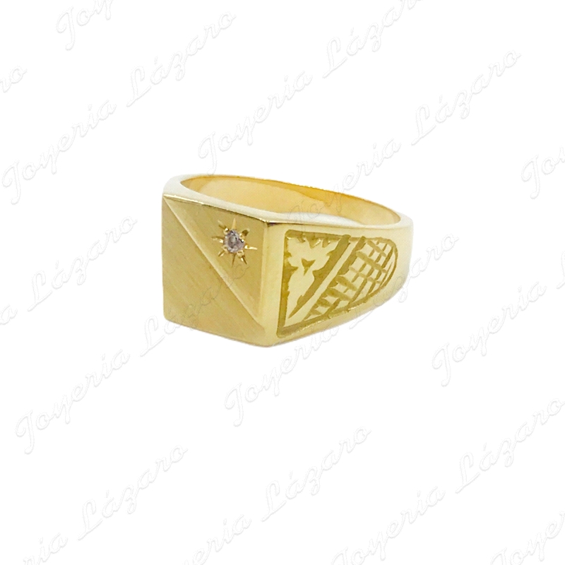 SORT. 18KT SELLO CUADR.+CIRCO