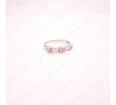 SORTIJA 18KTS BL. TRESILLO