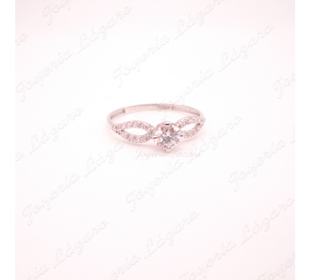 SORTIJA 18KTS SOLITARIO BL. SOLITARIO