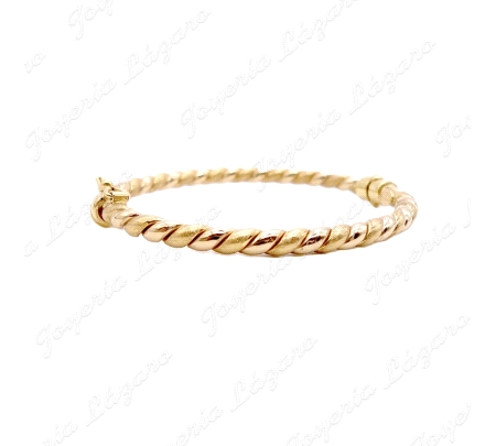 PULSERA 1/2 CAÑA ORO 18 KTSNIÑA 45MM INT. RIZO