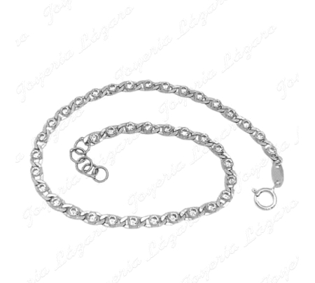 PULSERA ORO 18 KTS PULSERA CIRCONITA 2.8MM 18CM