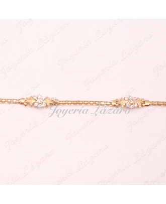 ORO 18 KTS PULSERA 3 ROSETONES