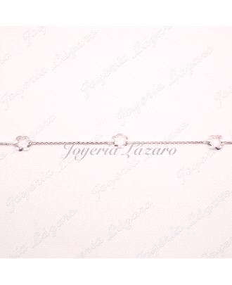 PULSERA 18KT BL. FLORES