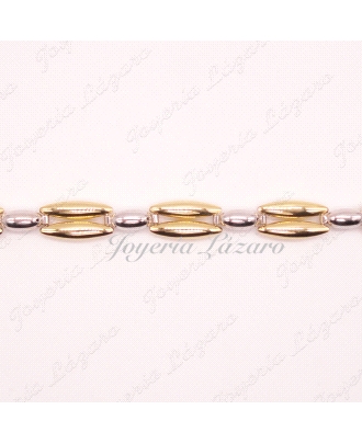 PULSERA SRA.ORO18KTS BICOLOR