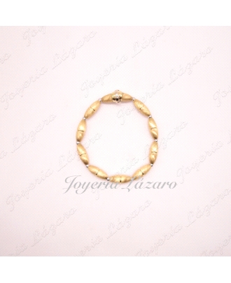 PULSERA ORO  18KTS SRA.  BOLAS ALARGADAS