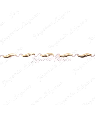 PULSERA 18KTS SRA. BICOLOR S ENTRE PIEZAS CONCIRCO.