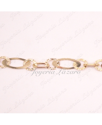 PULSERA ORO 18KTS SRA. BICOLOR BL/ROSA