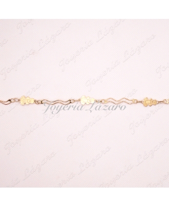 PULSERA ORO 18KTS TRES OSITOS
