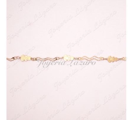 PULSERA ORO 18KTS TRES OSITOS
