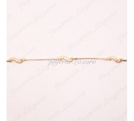 PULSERA ORO18KTS S MATE CON CIRCO