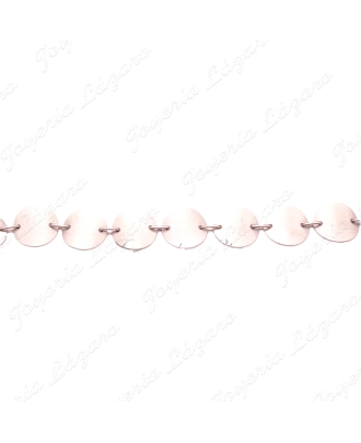 PULSERA SRA.18KTS BLANCO CHAPAS REDONDAS MATE