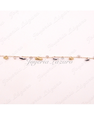 PULSERA 18KTS bic. PERLAS Y COLGANTES