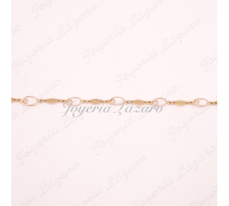 PULSERA ORO  18KTS OVALOS + ROMBOS