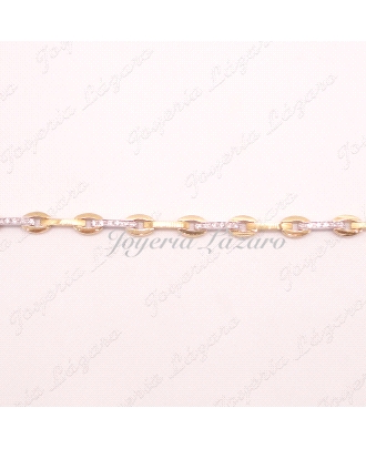 PULSERA SRA.18KTS BICOLOR