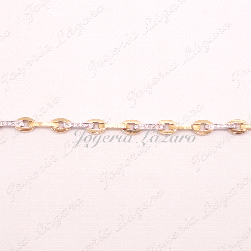 PULSERA SRA.18KTS BICOLOR