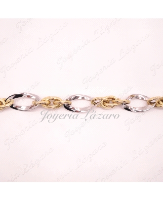 PULSERA ORO 18KTS BICOLOR DISEÑO