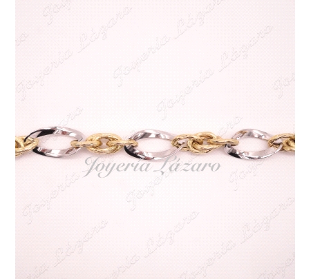 PULSERA ORO 18KTS BICOLOR DISEÑO