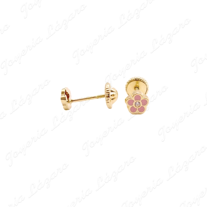 PEND. TORN. ORO 18 KTS ESMALTE ROSA UNA CIRCO CENTRO 1ªPOSTURA