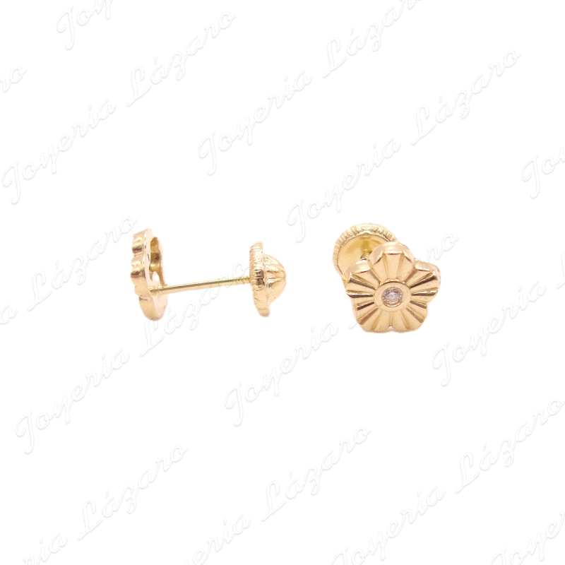 PEND. TORN. ORO 18 KTS FLOR TALLADA+CIRCO 1ª POSTURA