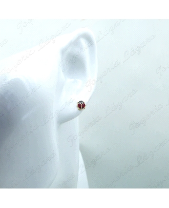 PEND. TORN. ORO 18 KTS MARIQUITA 6MM ESMALTE 6MM FORRADOS